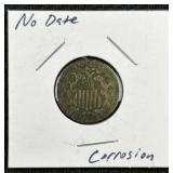 No Date US Shield Nickel, 5c Coin, Cull