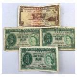 Vintage Hong Kong Dollars, Paper Money