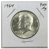 1964 JFK 90% Silver Half Dollar, Uncirculated