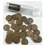 Roll of 1910s-1950s Lincoln Wheat Cents