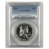 1962 Franklin Silver Proof Half Dollar, PCGS PR65