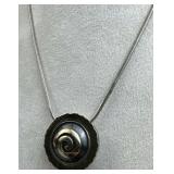 925 Silver Spiral Pendant Slide Snake Chain Neckla