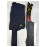 Handmade Steel Fixed Chopper Knife w/ Sheath