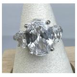 925 Silver Joseph Esposito 3 Zirconia Ring