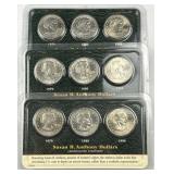 (3) Susan B. Anthony Dollar Coin Sets