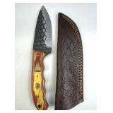 Handmade Steel Fixed Blade Knife w/ Sheath