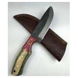 Handmade Steel Fixed Blade Knife w/ Sheath