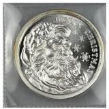 1oz Silver Santa .999 Fine Round