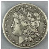 1892-O Morgan Silver Dollar, US 90%, $1 Coin