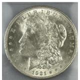 1921-D Morgan Silver Dollar, US 90%, Quality