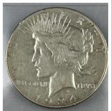 1934-S Key Date Peace Silver Dollar, US 90%