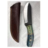 Handmade Steel Fixed Blade Knife w/ Sheath