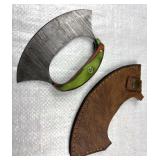 Damascus Steel Inuit Style Ulu Skinner Knife