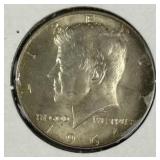 1964 JFK 90% Silver Half Dollar, US 50c Coin