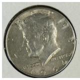 1964-D JFK 90% Silver Half Dollar, US 50c Coin