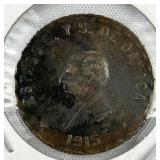 1915 Mexico 10 Centavos Coin