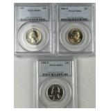 (3) Quarters, PCGS MS64: 1969, 1984-D, 1968
