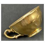 Japan Bone Porcelain Teacup, Gold Plated