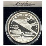 1oz Silver 1991 Desert Storm .999 Round