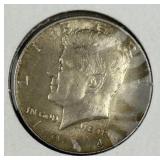 1964 JFK 90% Silver Half Dollar, US 50c Coin