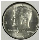 1964-D JFK 90% Silver Half Dollar, US 50c Coin