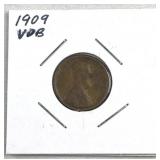 1909-VDB Lincoln Wheat Cent w/ Engravers Init.