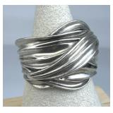 925 Silver Israel Paz Modern Multi-Layer Band Ring