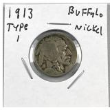 1913 Type 1 Buffalo Nickel