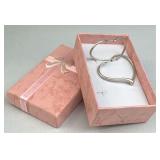 925 Silver Tiffany & Co. Elsa Peretti Heart Hoops