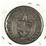1930 Silver Panama 1/2 Balboa
