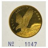 7.2g 14K Gold Double Eagle Style Coin in Folio
