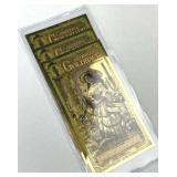 (3) Arizona 1 Goldbacks 24K 1/1000th Each