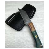 Damascus Steel Fixed Blade Knife w/ Sheath