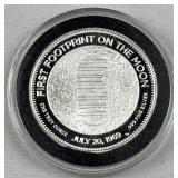 1oz Silver 1st Footprint on the Moon .999