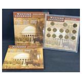 (2) Western Expansion Nickel Sets (1 Gold Plated)