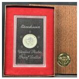 1972-S Silver Proof Ike Dollar, Brown Box