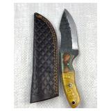 Handmade Steel Fixed Blade Knife w/ Sheath