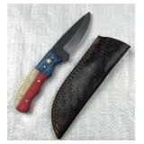 Handmade Steel TX Fixed Blade Knife w/ Sheath