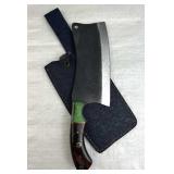 Handmade Steel Fixed Blade Cleaver Knife w/ Sheath