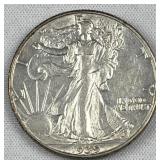 1939-D Walking Liberty Silver Half Dollar,