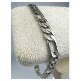 925 Silver Figaro Link Chain Bracelet