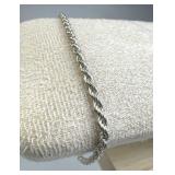 925 Silver Italy Delicate Rope Chain Bracelet