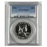 1962 Silver Franklin Half Dollar, PCGS PR65