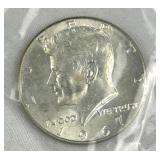 1967 JFK 40% Silver Half Dollar, US 50c Coin