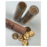 (3) Rolls 1958-D UNC Lincoln Wheat Cents, Luster