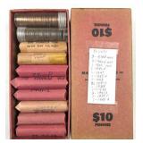 (19) Rolls of Lincoln Cents, Mostly Wheats