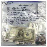 Mixed Pennies, Nickels & Silver Certs Bundle