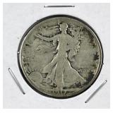 1917-S Walking Liberty Silver Half Dollar, 90%