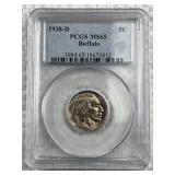 1938-D Buffalo Nickel, PCGS MS65