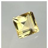 3.26 Carat Princess Cut Citrine Gemstone